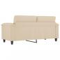 Preview: 2-Sitzer-Sofa Creme 140 cm Mikrofasergewebe