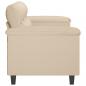 Preview: 3-Sitzer-Sofa Creme 180 cm Mikrofasergewebe