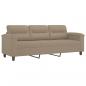 Preview: 3-Sitzer-Sofa Taupe 180 cm Mikrofasergewebe