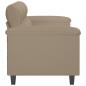 Preview: 3-Sitzer-Sofa Taupe 180 cm Mikrofasergewebe