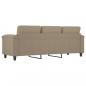 Preview: 3-Sitzer-Sofa Taupe 180 cm Mikrofasergewebe