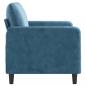 Preview: 2-Sitzer-Sofa Blau 120 cm Samt