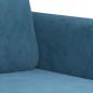 Preview: 2-Sitzer-Sofa Blau 120 cm Samt