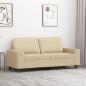 Preview: ARDEBO.de - 2-Sitzer-Sofa Creme 140 cm Stoff