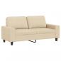 Preview: 2-Sitzer-Sofa Creme 140 cm Stoff