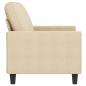 Preview: 2-Sitzer-Sofa Creme 140 cm Stoff