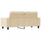 Preview: 2-Sitzer-Sofa Creme 140 cm Stoff