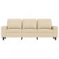 Preview: 3-Sitzer-Sofa Creme 180 cm Stoff