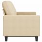 Preview: 3-Sitzer-Sofa Creme 180 cm Stoff