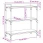 Preview: Konsolentisch mit Ablagen Grau Sonoma 75x30x80 cm