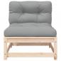 Preview: Gartensofa ohne Armlehnen mit Kissen und Hocker