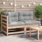 Preview: ARDEBO.de - Gartensofa mit Kissen 2-Sitzer Massivholz Kiefer