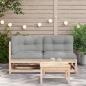 Preview: Gartensofa mit Kissen 2-Sitzer Massivholz Kiefer