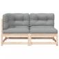 Preview: Gartensofa mit Kissen 2-Sitzer Massivholz Kiefer