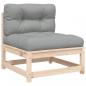 Preview: Gartensofa mit Kissen 2-Sitzer Massivholz Kiefer