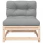 Preview: Gartensofa mit Kissen 2-Sitzer Massivholz Kiefer