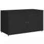 Preview: Gartenschrank Schwarz 110x55x60,5 cm Poly Rattan