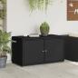 Preview: Gartenschrank Schwarz 110x55x60,5 cm Poly Rattan