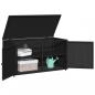 Preview: Gartenschrank Schwarz 110x55x60,5 cm Poly Rattan