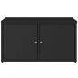 Preview: Gartenschrank Schwarz 110x55x60,5 cm Poly Rattan