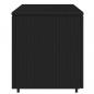 Preview: Gartenschrank Schwarz 110x55x60,5 cm Poly Rattan