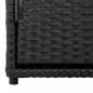 Preview: Gartenschrank Schwarz 110x55x60,5 cm Poly Rattan