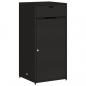 Preview: Gartenschrank Schwarz 55x55x111 cm Poly Rattan