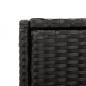 Preview: Gartenschrank Schwarz 55x55x111 cm Poly Rattan