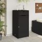 Preview: Gartenschrank Schwarz 55x55x111 cm Poly Rattan