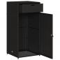 Preview: Gartenschrank Schwarz 55x55x111 cm Poly Rattan