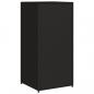 Preview: Gartenschrank Schwarz 55x55x111 cm Poly Rattan