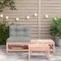 Preview: Gartensofa ohne Armlehnen mit Kissen und Hocker