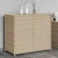 Preview: ARDEBO.de - Gartenschrank Beige 83x45x76 cm Poly Rattan