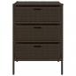 Preview: Gartenschrank Braun 55x59x80 cm Poly Rattan