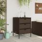 Preview: Gartenschrank Braun 55x59x80 cm Poly Rattan