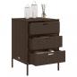 Preview: Gartenschrank Braun 55x59x80 cm Poly Rattan