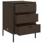 Preview: Gartenschrank Braun 55x59x80 cm Poly Rattan