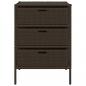 Preview: Gartenschrank Braun 55x59x80 cm Poly Rattan