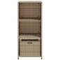 Preview: Gartenschrank Beige 50x55x115 cm Poly Rattan