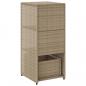 Preview: Gartenschrank Beige 50x55x115 cm Poly Rattan