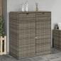 Preview: ARDEBO.de - Gartenschrank Grau 105x55x113 cm Poly Rattan