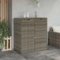 Preview: Gartenschrank Grau 105x55x113 cm Poly Rattan