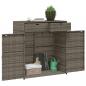 Preview: Gartenschrank Grau 105x55x113 cm Poly Rattan