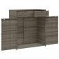 Preview: Gartenschrank Grau 105x55x113 cm Poly Rattan