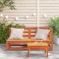 Preview: Gartensofa 2-Sitzer Wachsbraun Massivholz Kiefer