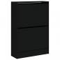 Preview: Schuhschrank Schwarz 60x21x87,5 cm Holzwerkstoff