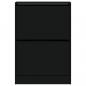 Preview: Schuhschrank Schwarz 60x21x87,5 cm Holzwerkstoff