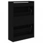 Preview: Schuhschrank Schwarz 60x21x87,5 cm Holzwerkstoff