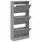 Preview: Schuhschrank Grau Sonoma 60x21x125,5 cm Holzwerkstoff