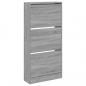 Preview: Schuhschrank Grau Sonoma 60x21x125,5 cm Holzwerkstoff